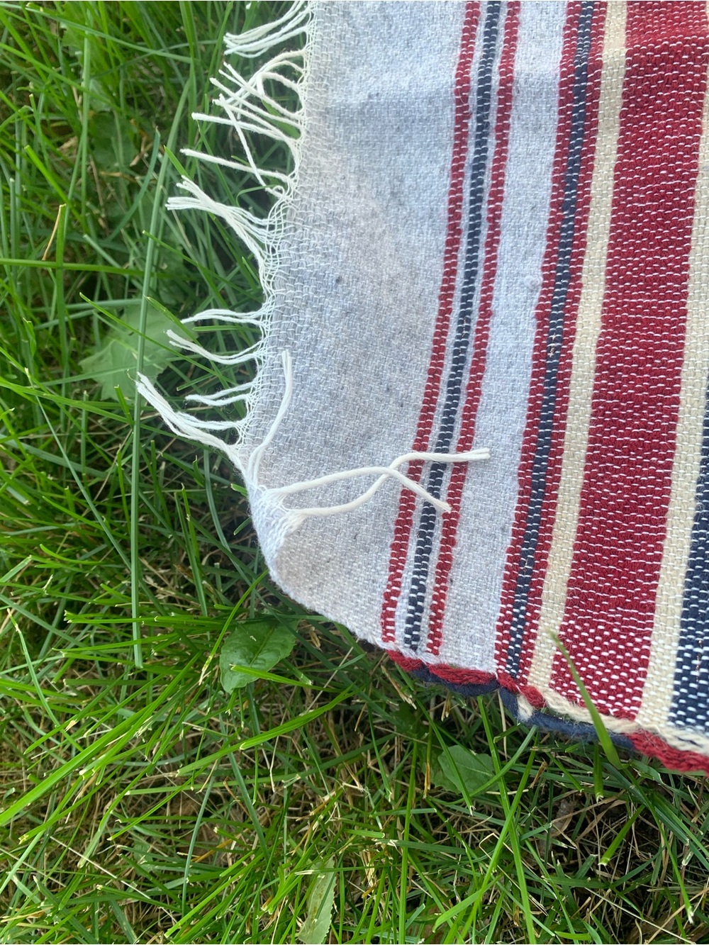 New handwoven Striped picnic Blanket cotton - Classic Cozy Style - Picture 8 of 9